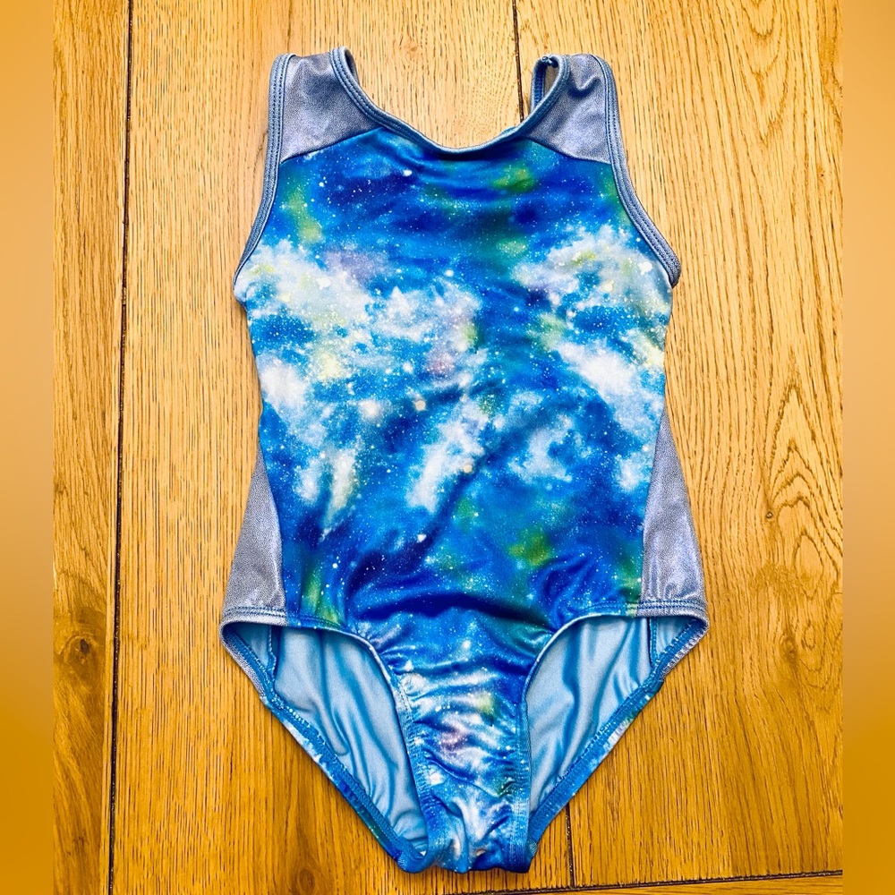 Gymnastics Leotard Blue Size XS 4/5 Target More Than Magic